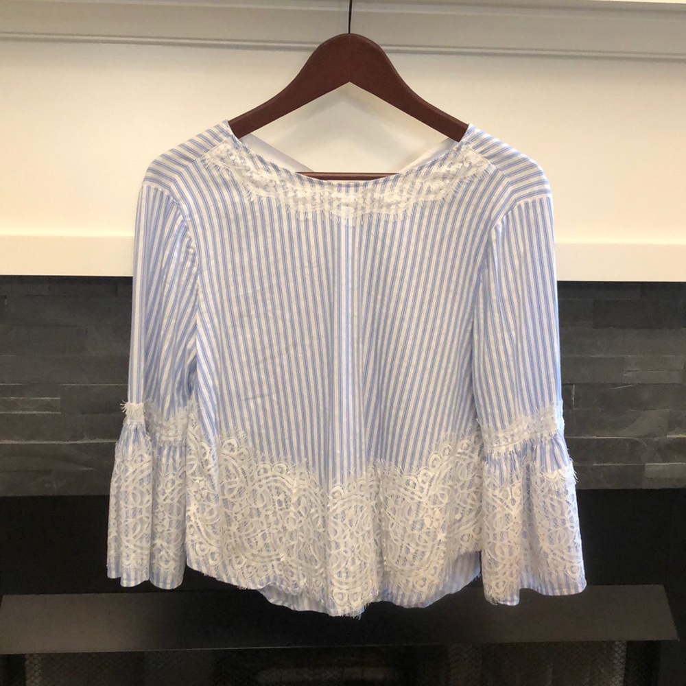 Blue striped Zara Woman blouse size S